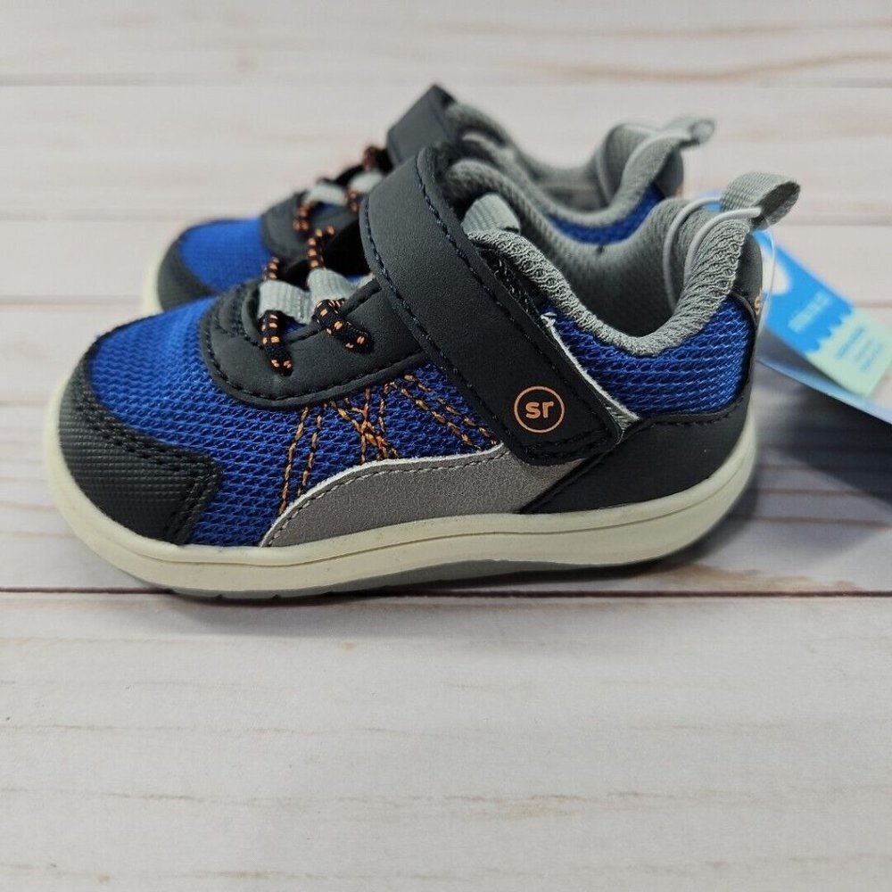 Stride Rite 360 Carson Toddler Blue Grey Size‎ 3M Sneaker Washable Shoe TB002808